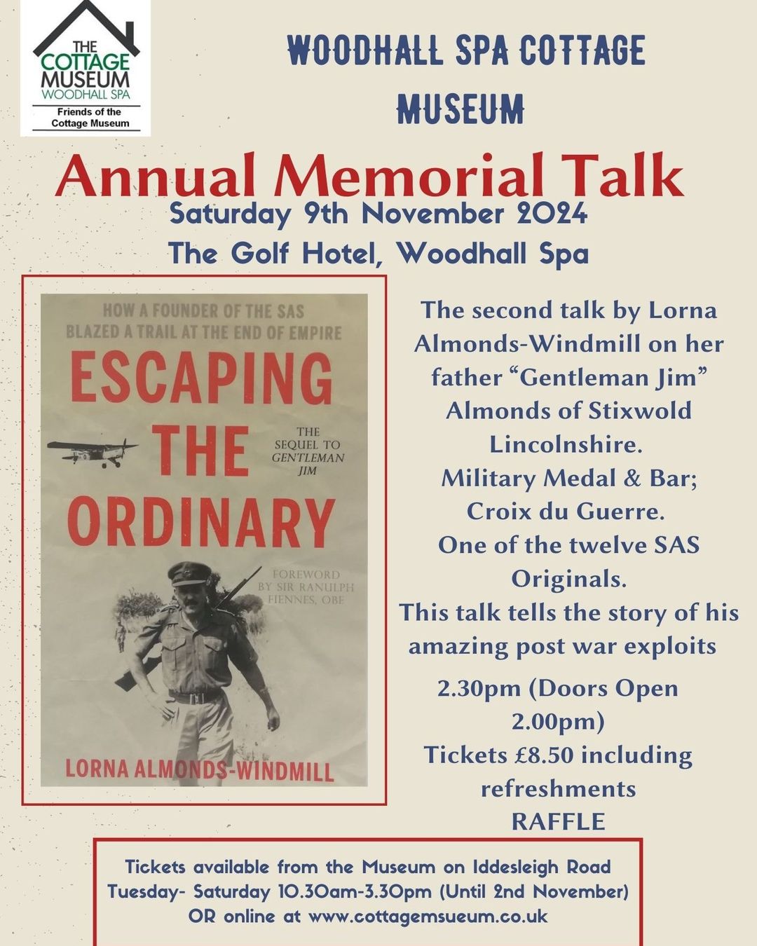 Tickets are now available for Woodhall Spa Cottage Museum Annu