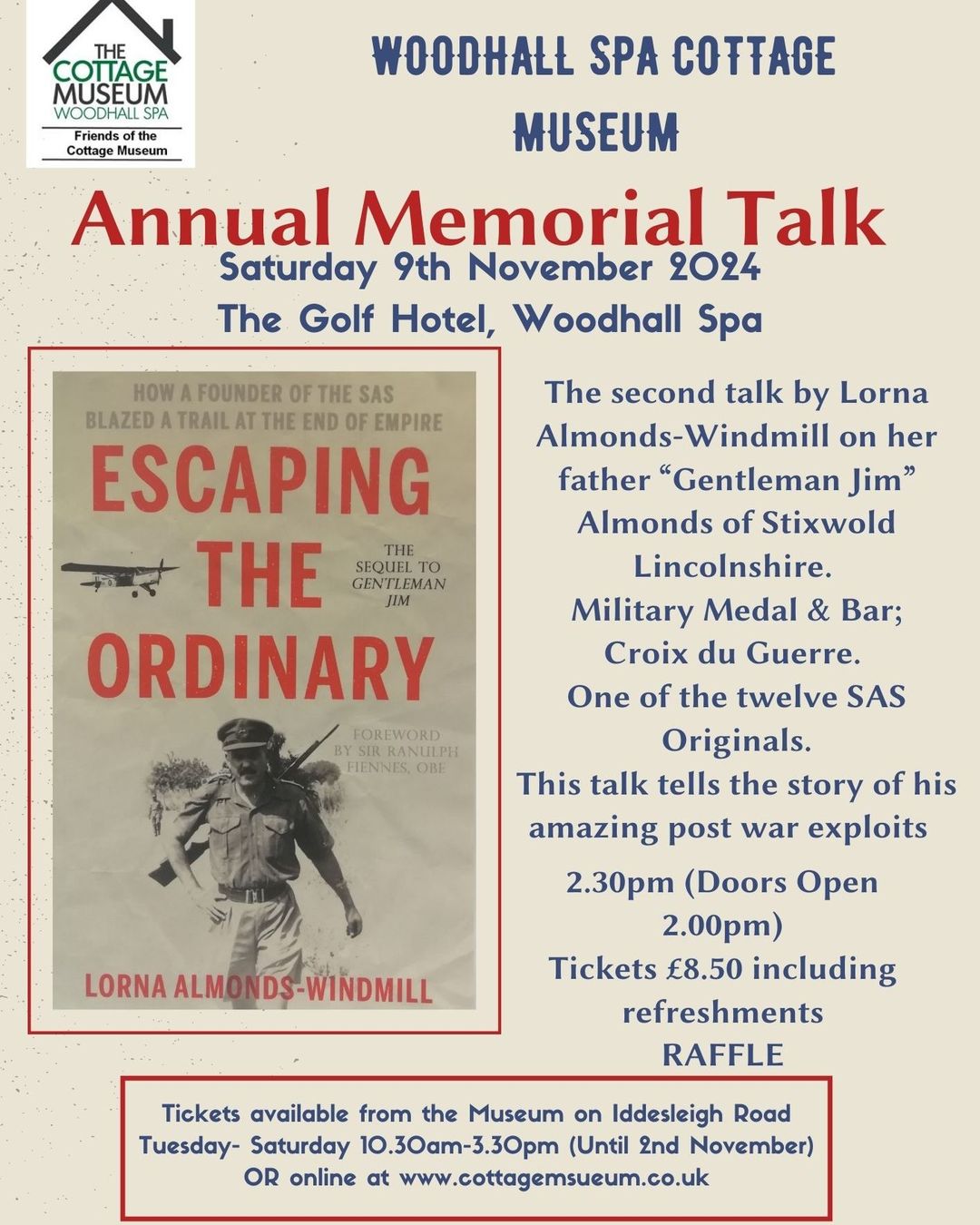 Tickets are now available for Woodhall Spa Cottage Museum Annu